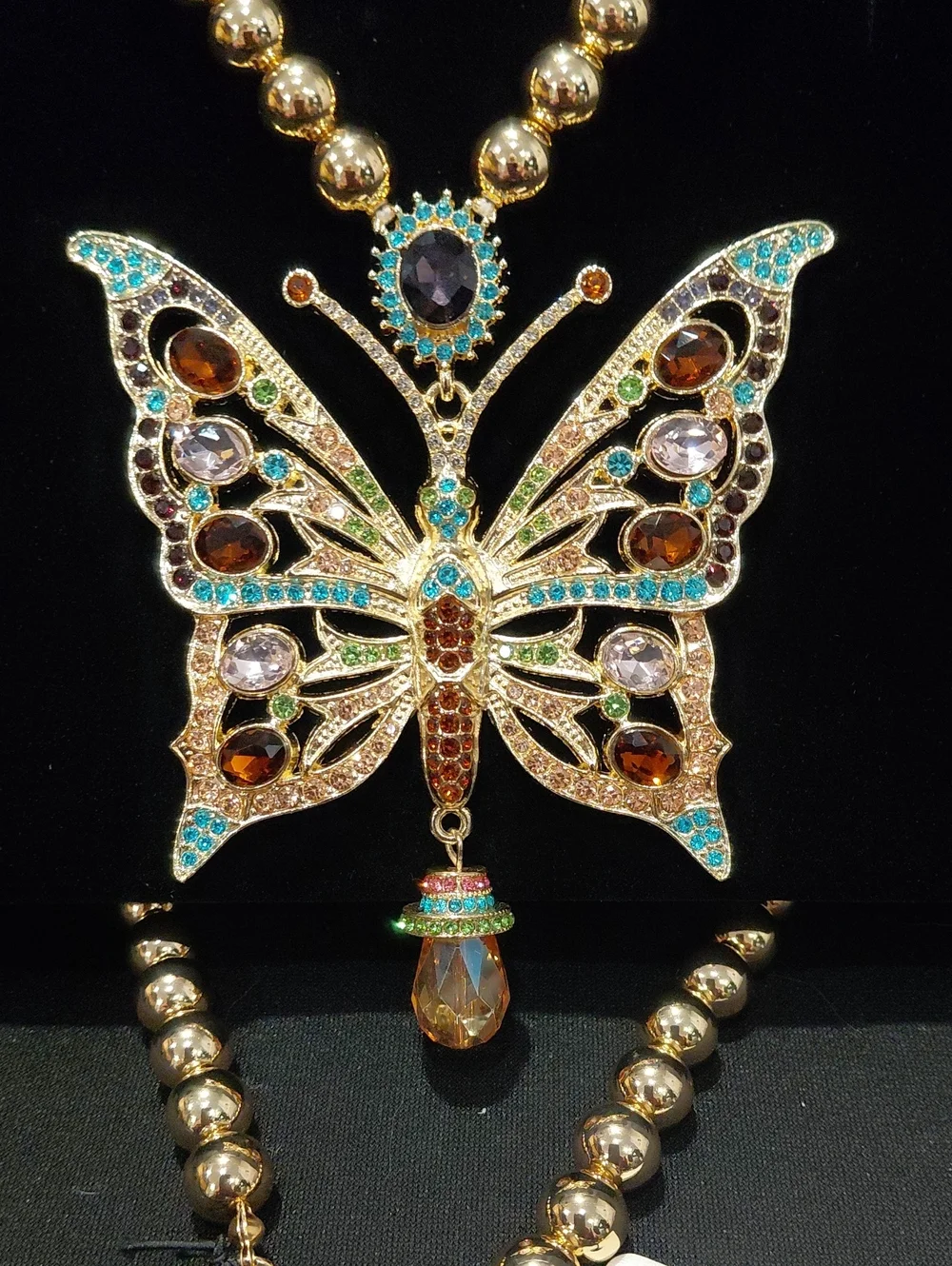 NATASHA Multicolor Butterfly Statement Necklace